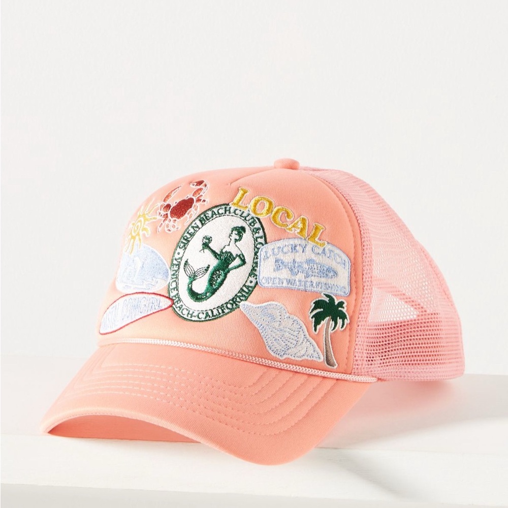 Coney Island Picnic Patchwork Trucker Hat with Vacation Patches